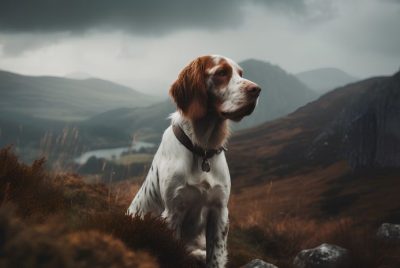 irish red and white setter