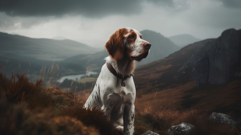 irish red and white setter